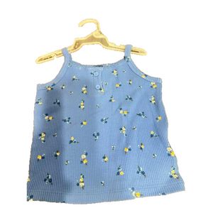 Old navy girls 12-18m blue floral tank top